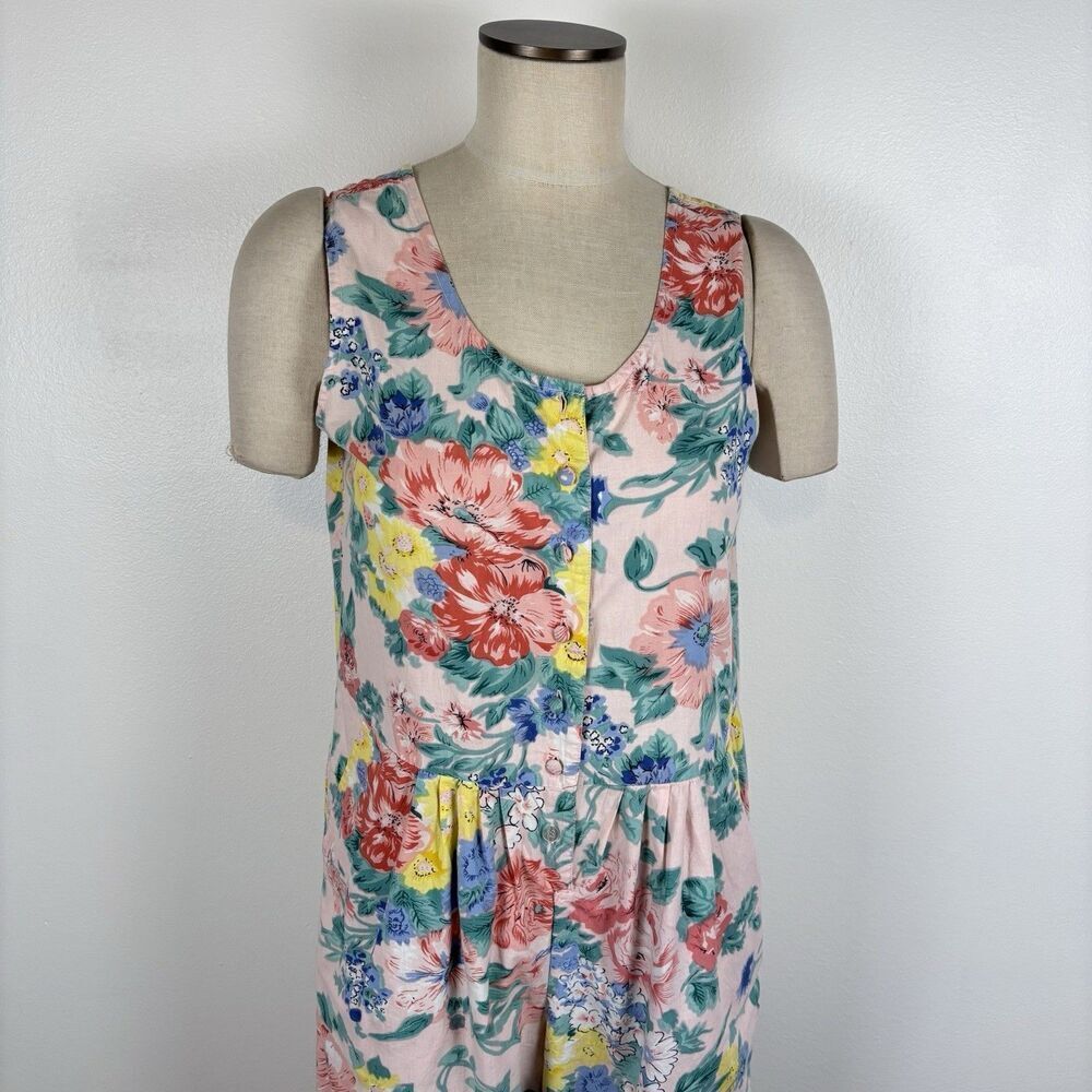 Vintage The Eagle's Eye Floral Jumpsuit Playsuit 80s 90s Shabby Chic Cotton S - Picture 2 of 9